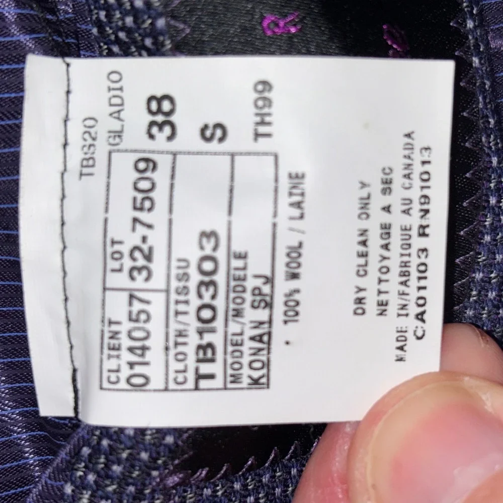 Ted Baker London Endurance Purple Wool Blazer Sport Coat Konan SPJ 38S Canada